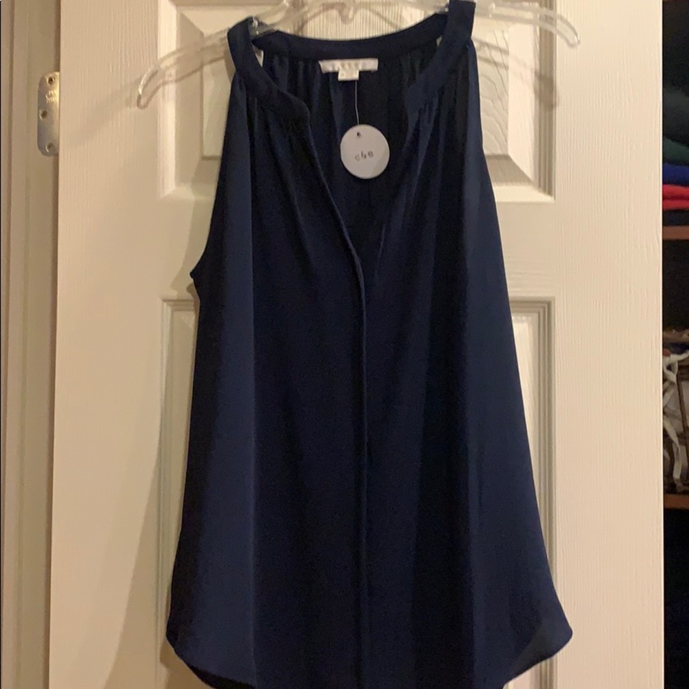 Navy blue sleeveless top